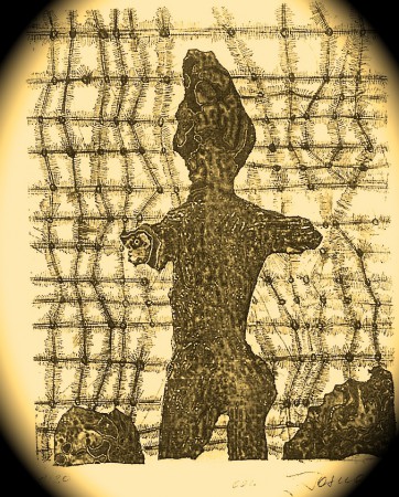 "Baumtorso"  Aquatinta  2003