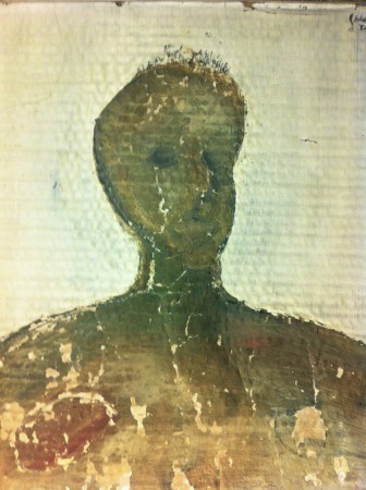 "Kopf"  Aquarell auf Pappe  1970