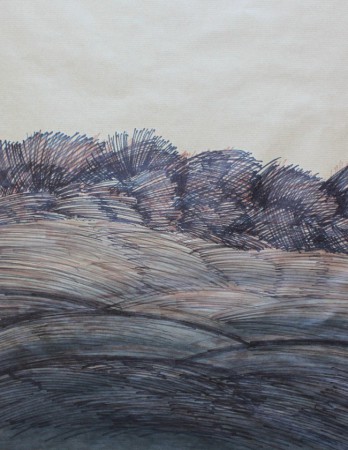 "Struktur"  Fineliner, Acryl  2014