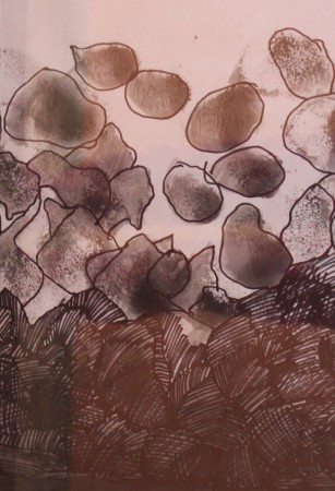 "Ohne Titel"  Filzstift, Acryl 2014